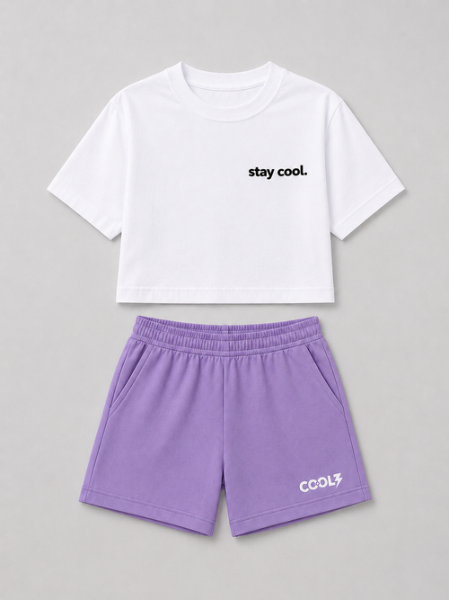 Girls Summer Purple set