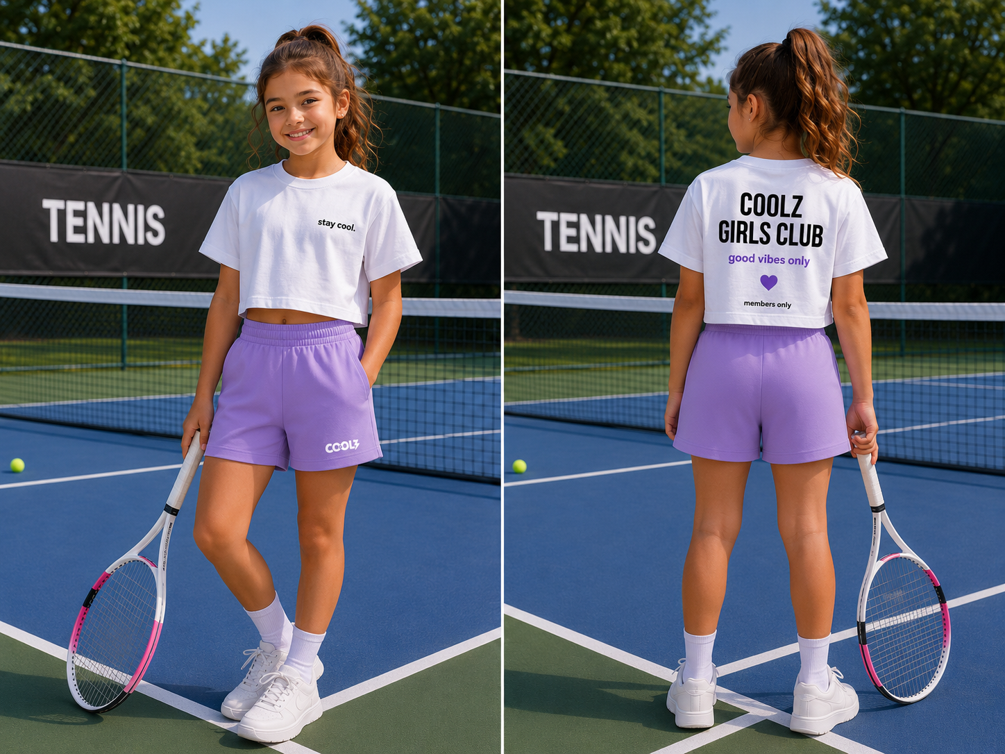 Girls Summer Purple set